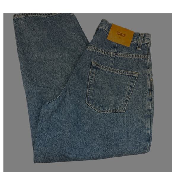 New ~ EDWIN ~ FREE PEOPLE Blake Ultra High-Rise Pleated Slim Jeans Size 28 - Picture 5 of 9